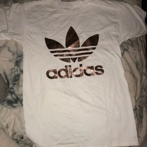 Adidas Rose Gold Double Trefoil Tee
